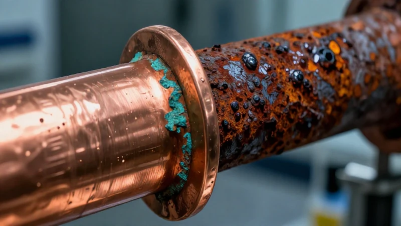 Oxidación de cobre frente al hierro