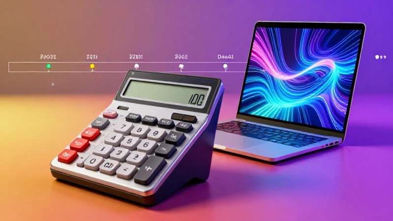 Calculadora vintage se transforma en laptop futurista