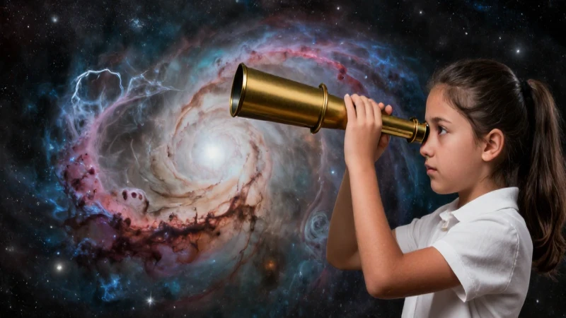 El Espacio: Qué es, Importancia, Definición y Concepto 7 Joven observa la nebulosa cósmica