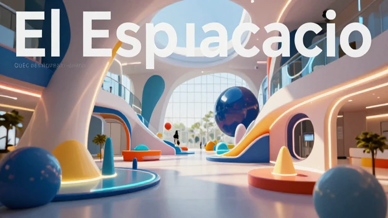 El Espacio: Qué es, Importancia, Definición y Concepto 3 Espacio educativo vibrante con formas geométricas dinámicas