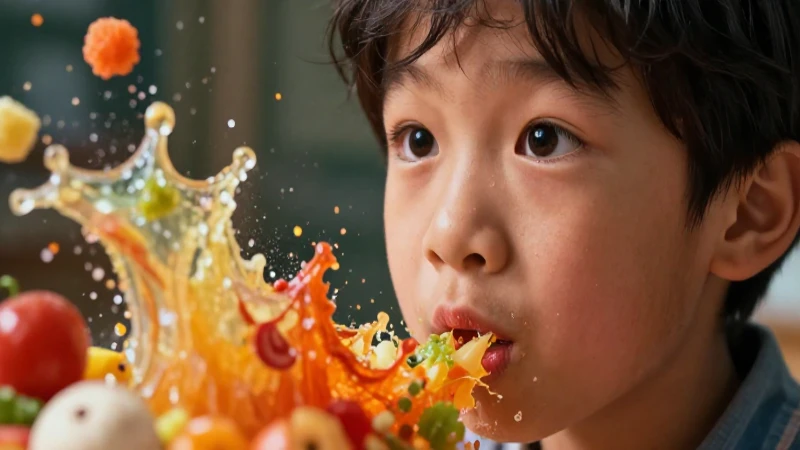 Qué es el gusto y cómo se define este sentido humano 3 Estudiante curioso saborea vibrantes colores de sabor