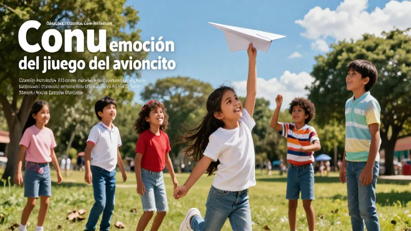 Niños mexicanos felices juegan con un avión