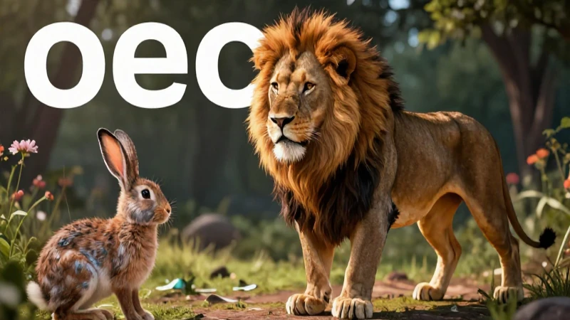 El león: significado, fábulas y su relación con la liebre 4 Ilustración: león majestuoso y conejo astuto