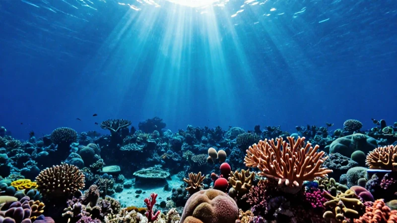 El mar: importancia, tipos y ejemplos de mares del mundo 5 Reef tropical vibrante con luz dramática