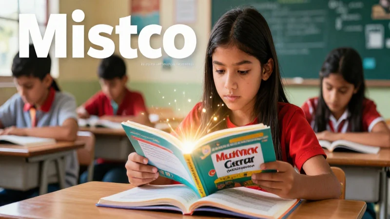 Estudiante mexicano estudiando en aula vibrante