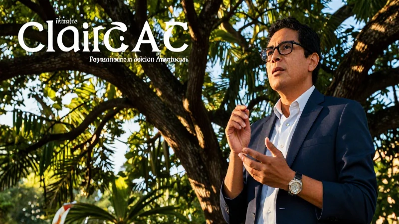 Educador mexicano con visión bajo luz dorada