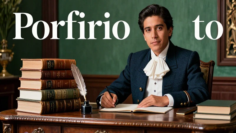 El Porfiriato: causas, características y cultura en México 5 Estudiante mexicano erudito con libros y pluma