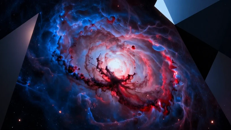 Nebulosa dinámica, intenso y futurista, con alto contraste