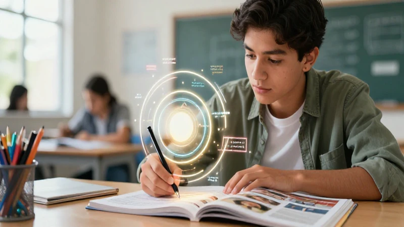 Joven mexicano estudiando con intensa concentración