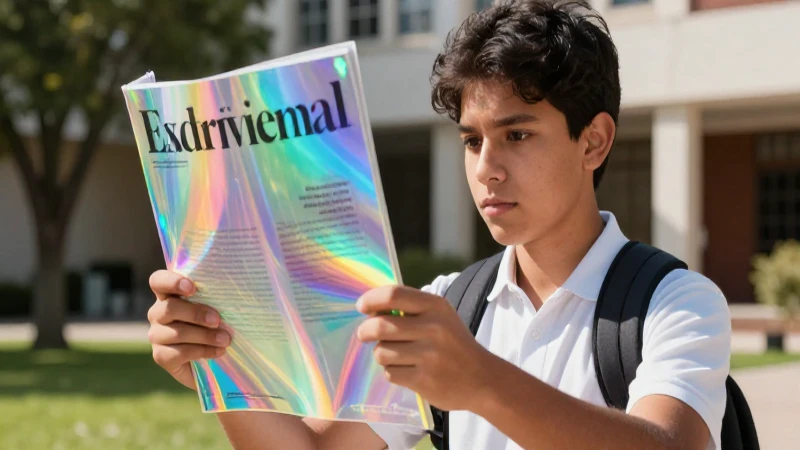 Estudiante mexicano en portada profesional y vibrante