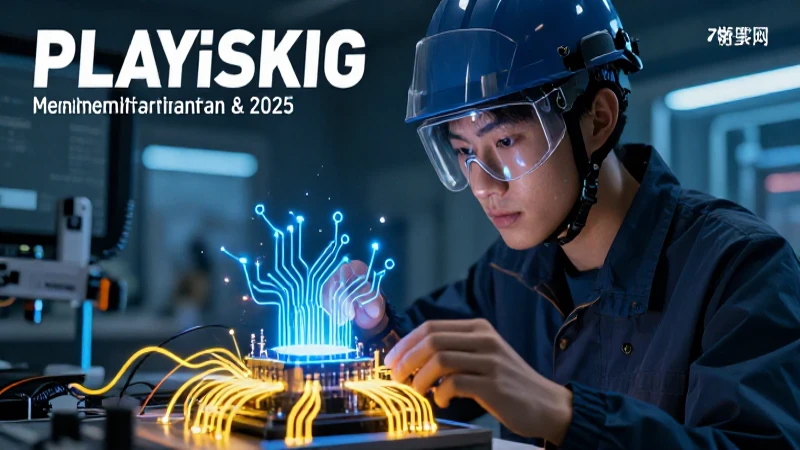Profesional observa circuito futurista con energía