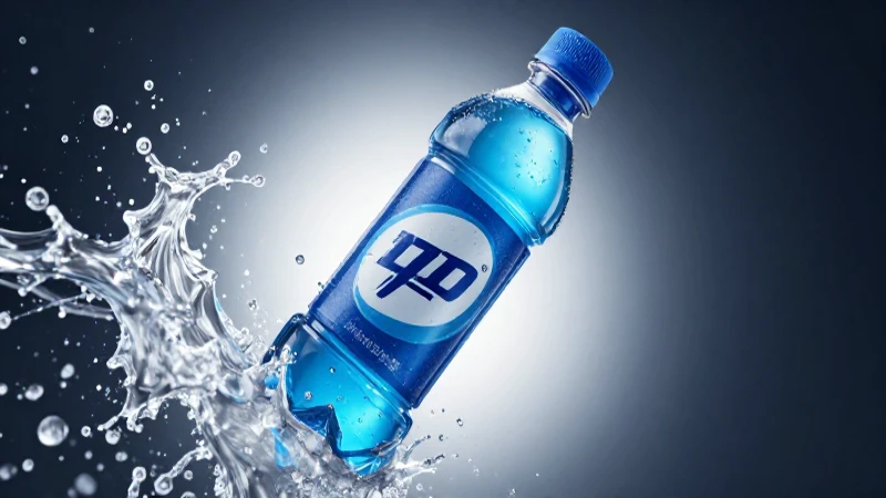 Electrolito: definición, características e importancia vital 5 Botella azul vibrante con efecto dramático cinematográfico