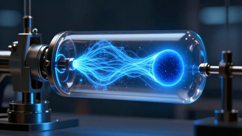Electron azul brillante en tubo Crookes