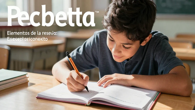 Estudiante vibrante ilustra claves de reseña