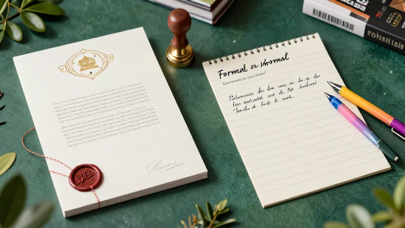Comparativa de cartas formales e informales
