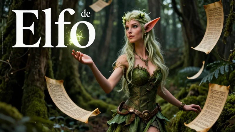 Elfo: Definición, Origen y Características de los Elfos 6 Elfo elegante en bosque antiguo y místico