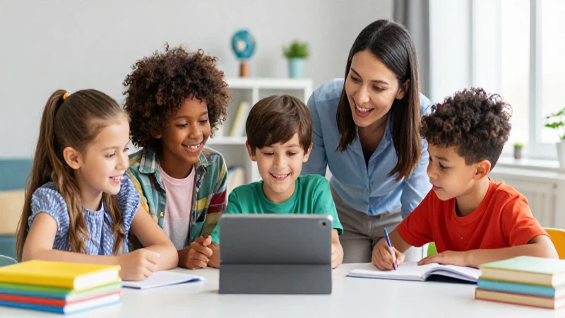 Niño feliz estudia con padres en hogar moderno