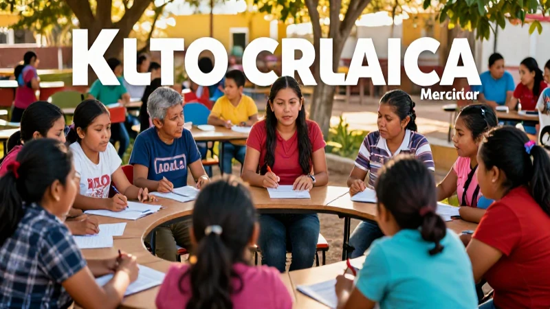 Emblemático Encuentro: Innovando la Educación del Siglo XXI 5 Comunidad mexicana colaborando en un aula al aire libre