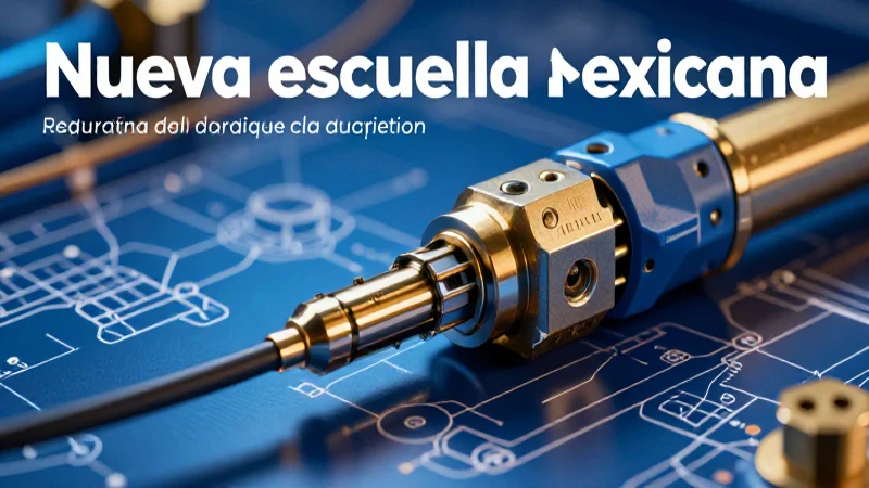Portada educativa profesional con detalle técnico en azul y oro