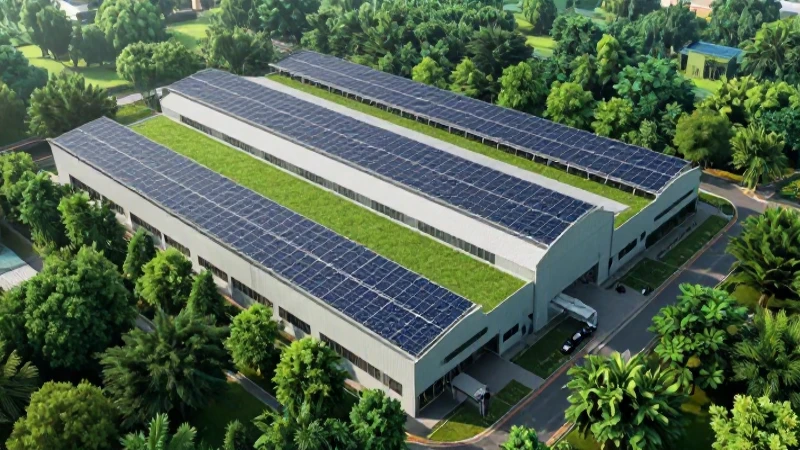 Arquitectura industrial fusionada con naturaleza
