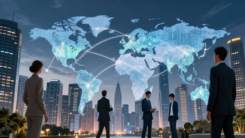 Red global de negocios, ultra detallada