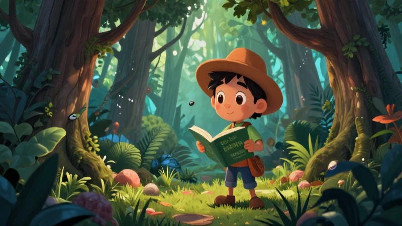 Bosque mágico estilo ilustración Anthony Browne
