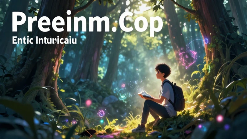 Estudiante contempla mágico bosque luminoso