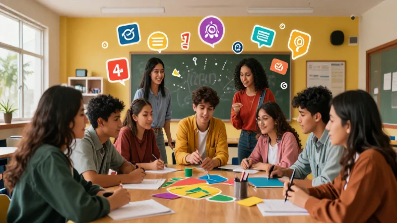 Estudiantes colaboran en un proyecto educativo innovador