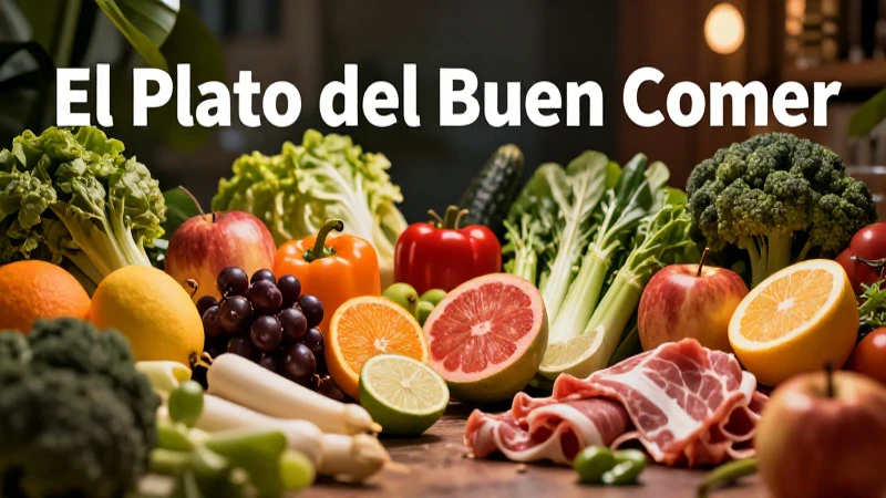 Qué es El Plato del Buen Comer para alimentarse bien 9 Ilustración vibrante del Plato del Buen Comer