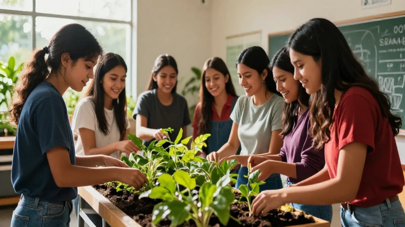 Nueva Escuela Mexicana: Educación sustentable al alcance de todos 3 Estudiantes mexicanos cultivan un jardín sostenible