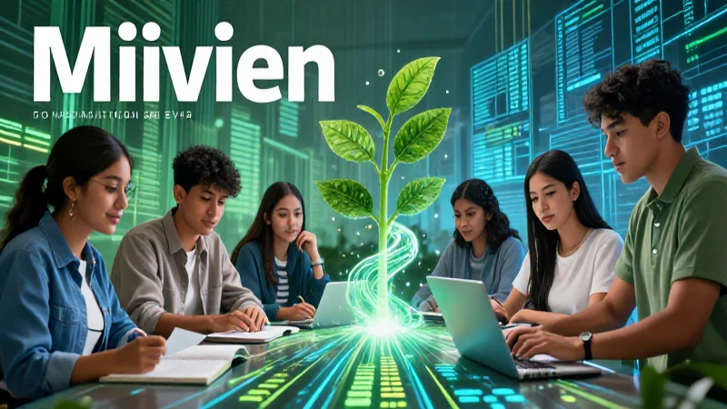 Ilustración educativa moderna de estudiantes mexicanos colaborando