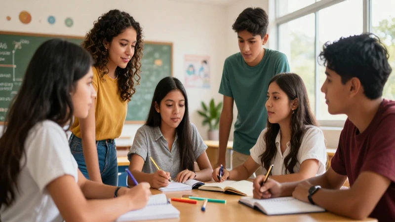 Estudiantes mexicanos crean arte en ambiente moderno