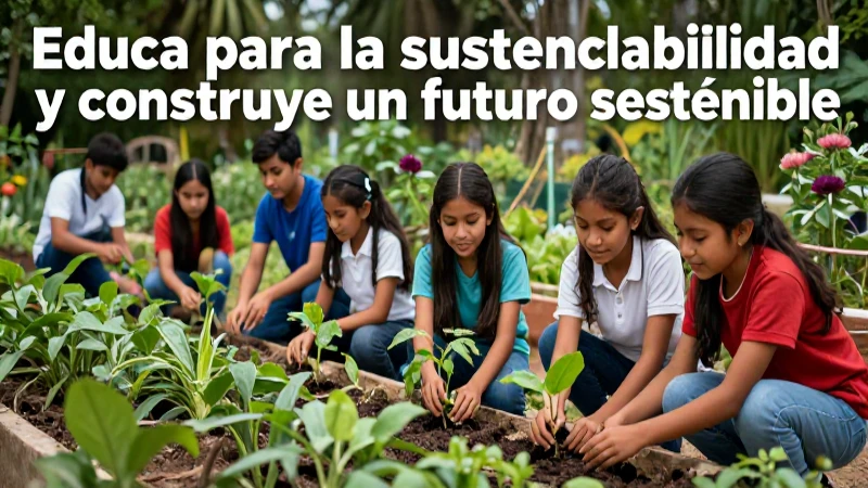 Educa para la sustentabilidad y construye un futuro sostenible 4 Estudiantes construyen futuro sustentable comunitario