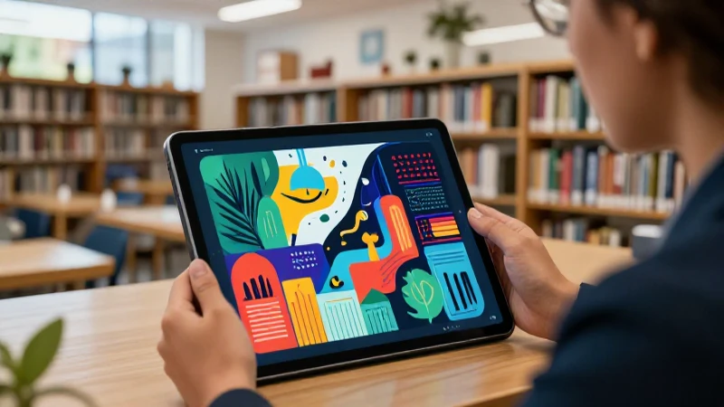 Qué son las encuestas, tipos y funciones que cumplen 7 Educadora analiza gráficos vibrantes en tablet moderna