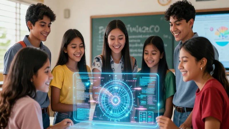 Qué son las encuestas, tipos y funciones que cumplen 3 Estudiantes mexicanos interactúan con hologramas