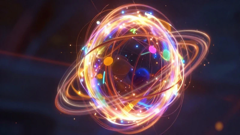 Esfera de energía dinámica, ilustración 3D vibrante