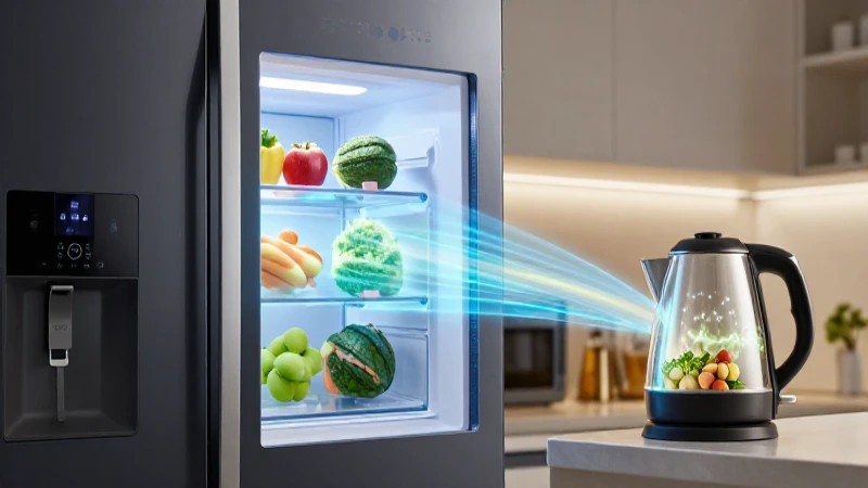 Electrodomésticos modernos con iluminación dinámica y calidad profesional