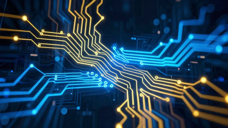 Energía eléctrica: concepto, tipos, usos y ejemplos clave 6 Ilustración tecnológica abstracta y vibrante