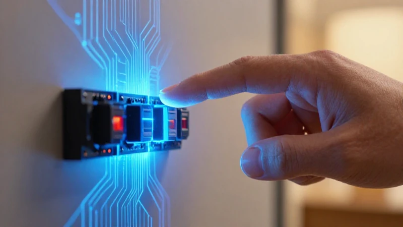 Energía eléctrica: concepto, tipos, usos y ejemplos clave 5 Mano toca switch azul con energía vibrante