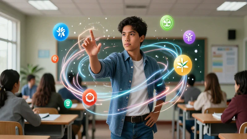 Estudiante mexicano moderno y energético