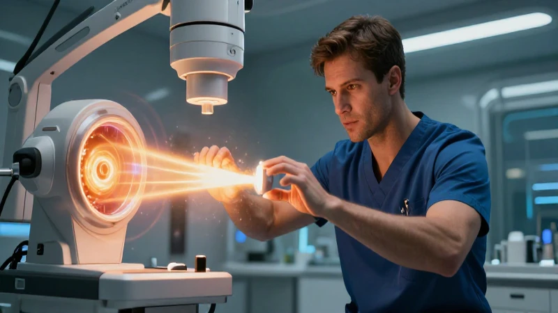 Médico futurista con tecnología médica avanzada