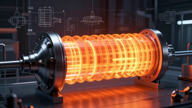 Reactor térmico vibrante y tecnológico con diseño moderno