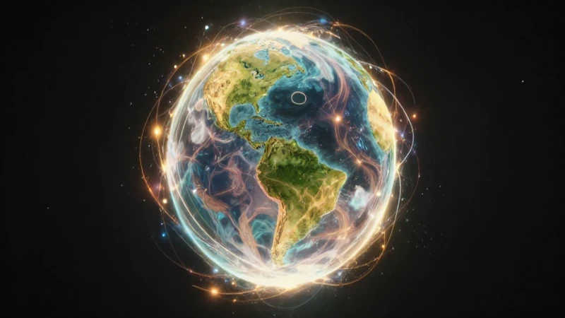 Esfera de energía dinámica, vibrante y luminosa