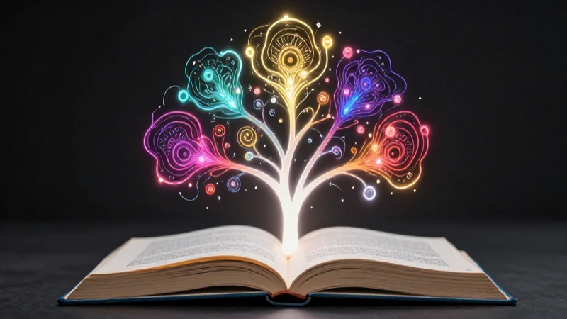 Aprende los mejores sinónimos para darle énfasis a tus textos 7 Árbol semántico luminoso ilustra libro educativo moderno