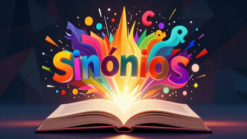 Aprende los mejores sinónimos para darle énfasis a tus textos 6 Ilustración vibrante de sinónimos y lenguaje