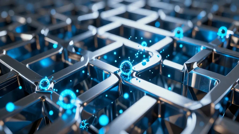 Lattice cristal metálico con electrones azules