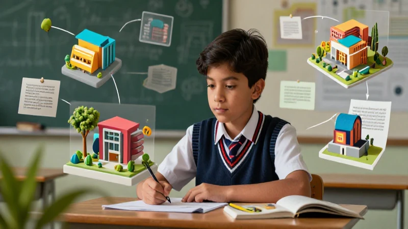 Ensayo: Estructura y Partes Esenciales con Ejemplos 7 Estudiante concentrado con diagramas de estructura