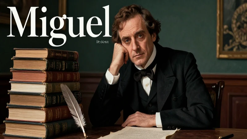 Retrato elegante de Unamuno con atmósfera académica y clásica