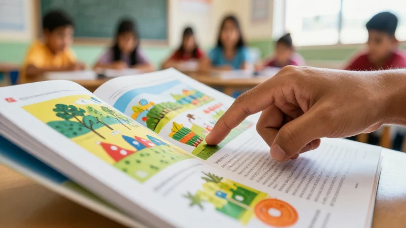 Aprende todo sobre la violencia de género en los libros de texto 3 Cercano blog: mano señala libro educativo colorido