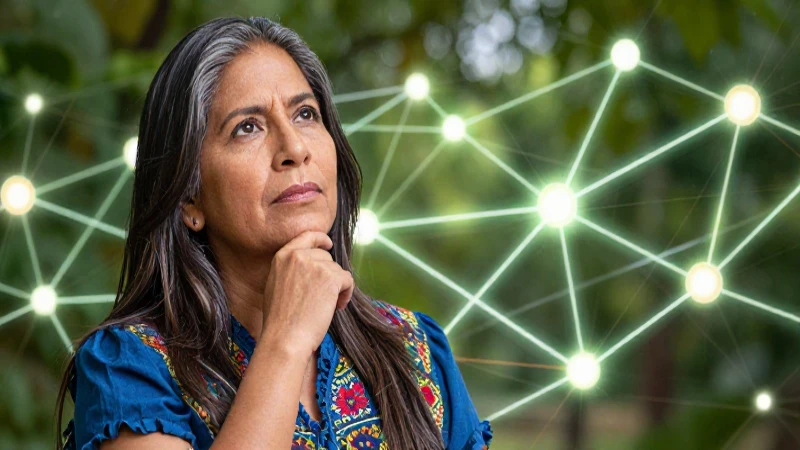 Retrato cinemático de educador mexicano con red neuronal